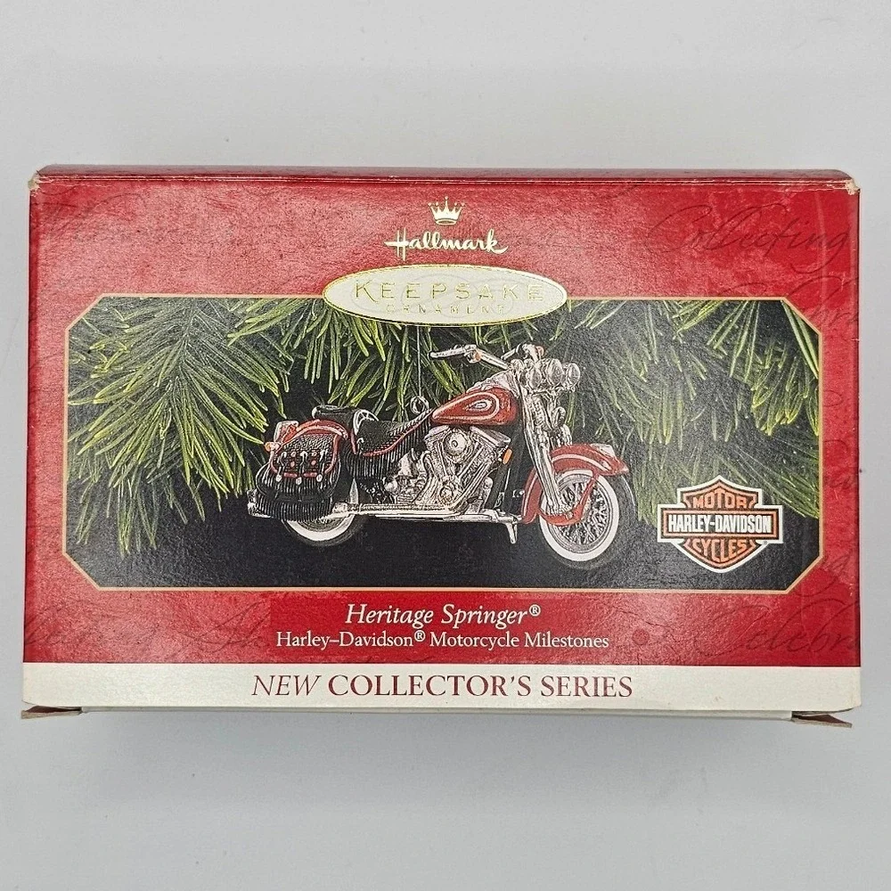 Hallmark Keepsake Harley-Davidson Ornament Lot Fat Boy Heritage Springer Engine